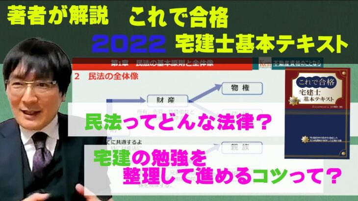 宅建を整理して学習するコツって？？2022これで合格宅建士基本テキスト著者による解説動画04 権利関係第1章民法の基本原則と全体像02 民法ってどんな法律？民法は5つのパートからできている