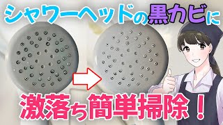 シャワーヘッドの黒カビに激落ち簡単掃除！