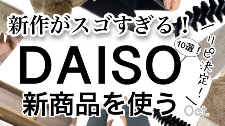 【100均購入品】いち早く紹介！最新DAISOダイソー新商品10選♡【収納/料理/時短/家事楽/インテリア/秋冬/新色/ふわふわ/あったか/ヘアスタイリング】