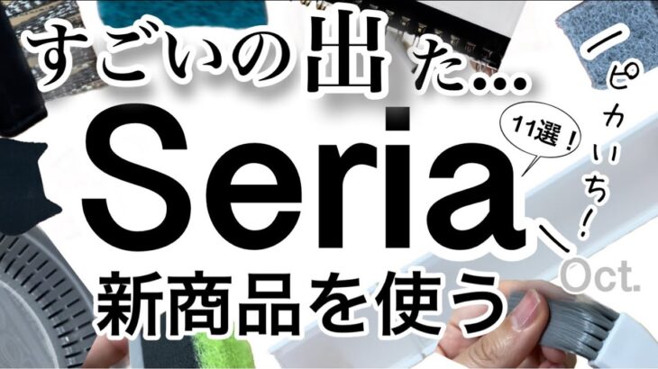 【100均】新作をいち早く紹介!!速報！最新Seriaセリア新商品11選♡【収納/家事/掃除/料理/ねこ/レンジ調理/大掃除/便利】