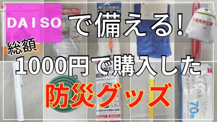 【100均購入品】防災グッズ！ダイソーさんで非常用袋パンパンにして備えてみました！goodlife daiso