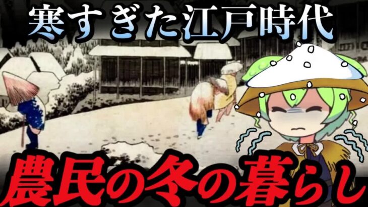 【過酷】まさに氷河期…江戸時代の極寒生活がヤバすぎた【ずんだもん＆ゆっくり解説】