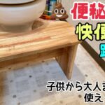 【DIY】【便利グッズ】【踏み台】便秘解消！！快便グッズ！！踏み台としても使える2WAY！！恥骨直腸筋が自然としっかり緩んで「力み」を必要としないスムーズな排便ができる！！お子様のトイトレにも！！