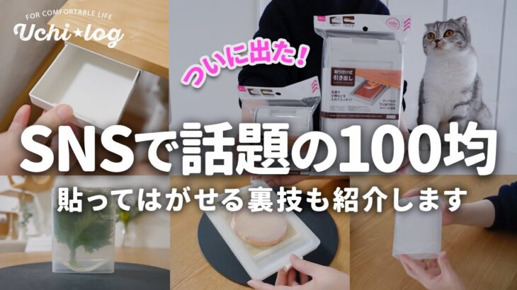 【ダイソー新作】これは便利と話題沸騰！人気の収納アイデアグッズを貼ってはがせる裏技で使ってみました｜50代主婦