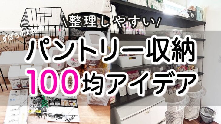 【100均】整理しやすいパントリー収納100均アイデア/余計な物はすぐ捨てて！キッチンもパントリーもスッキリ片付く！