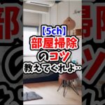 【5ch】部屋掃除のコツ教えてくれよ‥‥に対する反応集 #shorts #5ちゃんねる #5ch