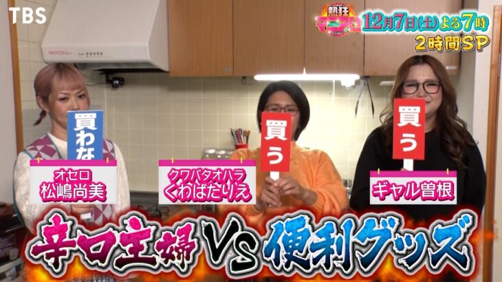 ギャル曽根率いる辛口主婦軍団が便利グッズを徹底査定!!『熱狂マニアさん！』12/7(土)【TBS】