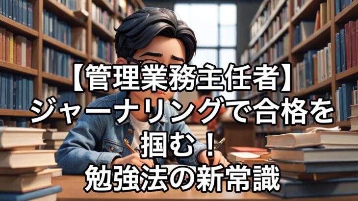 【管理業務主任者試験】ジャーナリングで思考を整理！正しいやり方を解説！