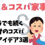 【片づけ　コツ】コスパ良しが決め手！ズボラさんでも続く家事のコツ3選