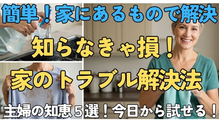 【家庭のトラブル解決】意外と知らない生活の知恵ベスト5